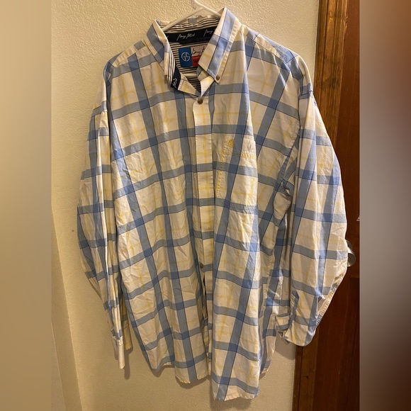 George Strait wrangler cowboy men’s XXL plaid long sleeve dress shirt - Picture 1 of 5